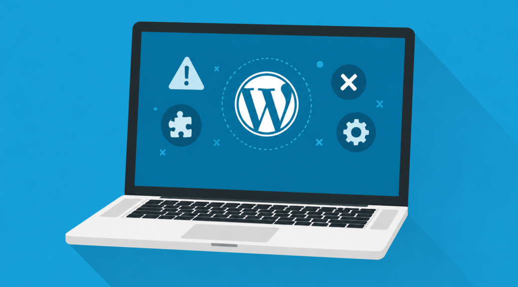 Minimalistisch laptop met WordPress-dashboard
