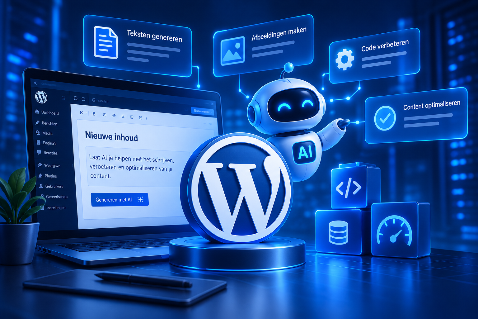 AI in WordPress voor websites, WooCommerce en webdevelopment