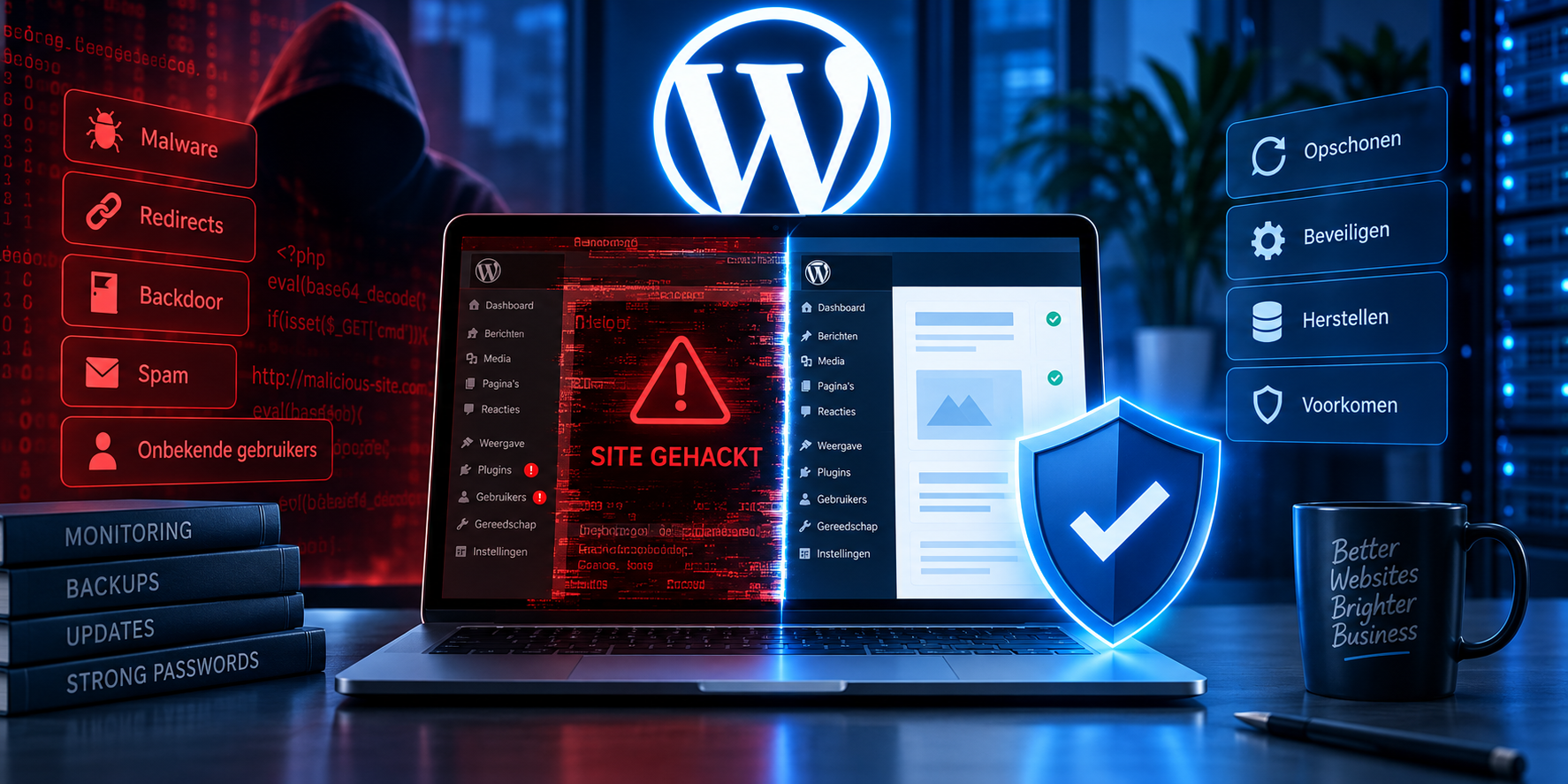 Gehackte WordPress website beveiligen en malware verwijderen